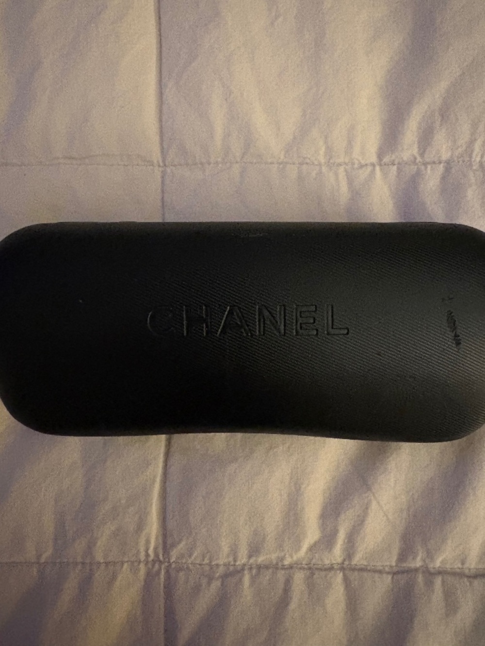 Authentic Chanel Black Sunglasses Glasses Hard Shell Case